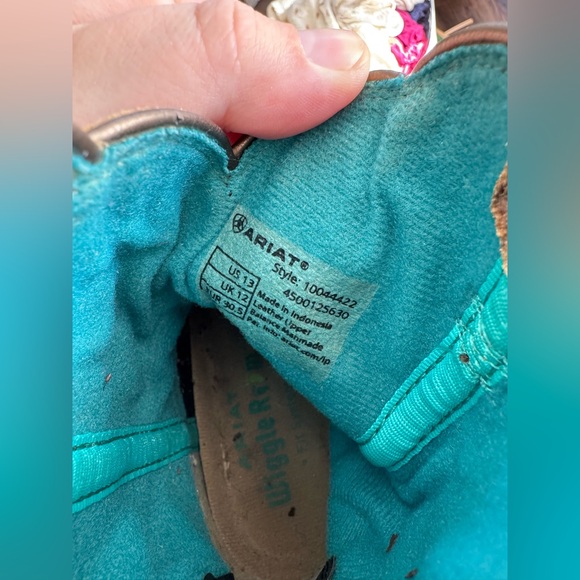 Primetime Easy Fit Cheetah Print Ariat Girls Cowgirl Boots Youth 13 - Picture 6 of 6